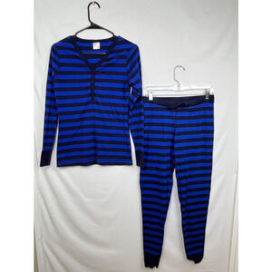 Blue Striped Kids Pajama Set